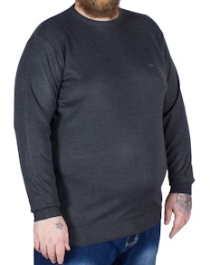 D555 Medwin Plain Crew Neck Sweater Charcoal