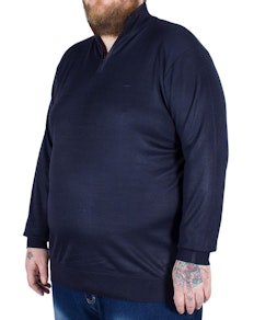 D555 Dexter Quarter Zip Sweater Navy
