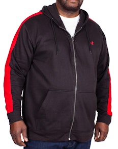 Bigdude Overarm Stripe Hoody Black Tall