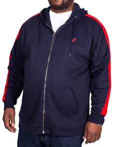 Bigdude Overarm Stripe Hoody Navy Tall