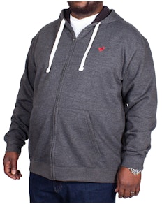 Bigdude Fleece Full Zip Hoody Charcoal Tall