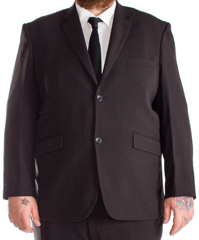 Big mans mccarthy costume noir veste 50" 52" 54" 56" 58" 60" 62" 64" 66" 