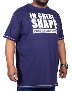 D555 Ronald 'In Great Shape' Crew Neck T-Shirt Navy