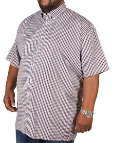 Fitzgerald Gingham Check Shirt Wine/Navy