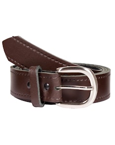 John King Bath Leather Trouser Belt Brown