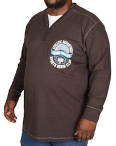 KAM Long Sleeve Baseball T-Shirt Charcoal