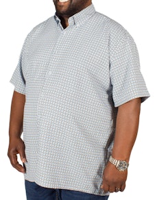 Fitzgerald Rocky Dogtooth Print Shirt Blue