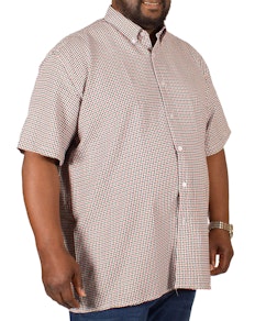 Fitzgerald Rocky Dogtooth Print Shirt Red