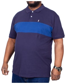 Replika Block Colour Polo Shirt Navy