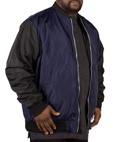 D555 Louis Lined Bomber Jacket - Navy