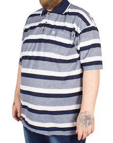 Brooklyn Hugo Stripe Polo Shirt Navy