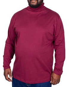Bigdude Roll Neck Top Burgundy
