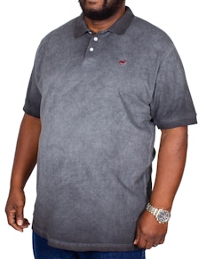 Bigdude Acid wash Polo Shirt Black