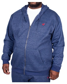 Bigdude Marl Full Zip Hoody Denim Tall