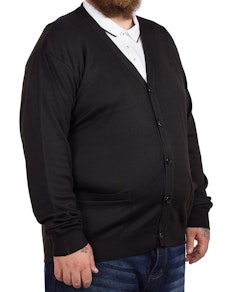 D555 Marsh Black Buttoned Cardigan