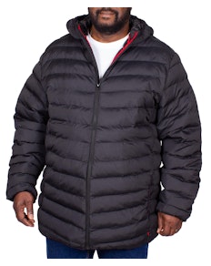 D555 Clark Padded Hooded Jacket Black