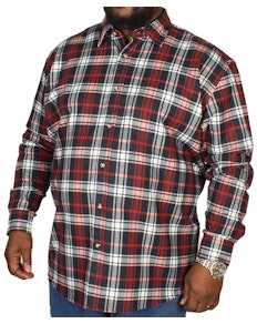 Cotton Valley Flannel Long Sleeve Shirt Red/Navy