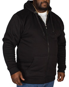 KAM Sherpa Lined Hoody Black