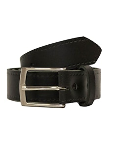 John King Bath Leather Trouser Belt Black