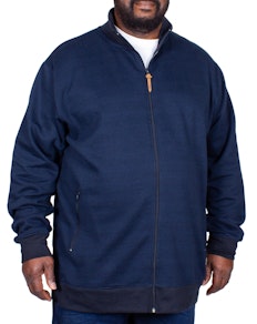D555 Buxton Fine Stripe Full Zip Top Navy