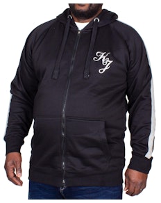 KAM Contrast Stripe Hoody Black