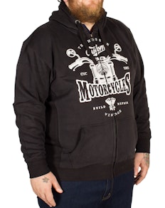 KAM Motorcycle Print Hoody Black