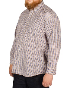 Cotton Valley Long Sleeved Check Shirt Brown