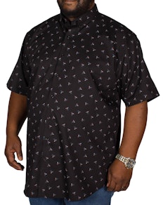 Espionage Kingfisher Print Shirt Black
