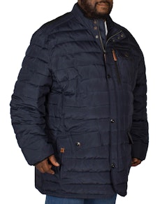 Erla Of Sweden Quilted Coat Navy