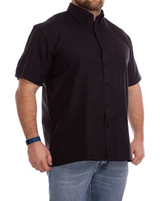 KAM Short Sleeve Oxford Shirt Black