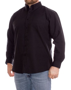 KAM Long Sleeve Oxford Shirt Black