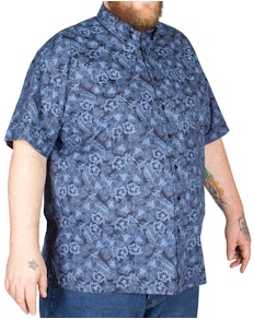 Espionage Floral Shirt Navy