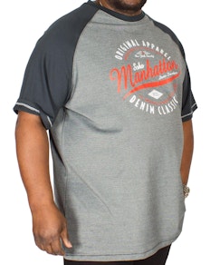 D555 Gunner Manhattan Print T-Shirt Charcoal Tall