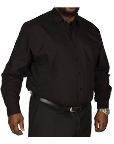 Bigdude Long Sleeve Poplin Shirt Black