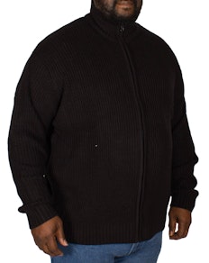 Metaphor Ribbed Zipped Knitted Sweater Black