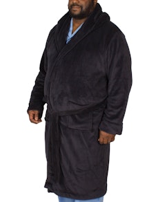 Espionage Hooded Fleece Gown Navy