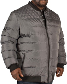 D555 Turner Quilted Bomber Jacket Charcoal
