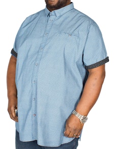 D555 Limburg Star Print Geometric Shirt Blue