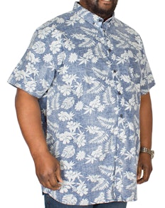 D555 Oswald Hawaiian Print Shirt Blue