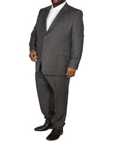 Hugo James Check Suit Charcoal