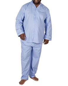 KAM Classic Woven Pyjama Set Sky Blue