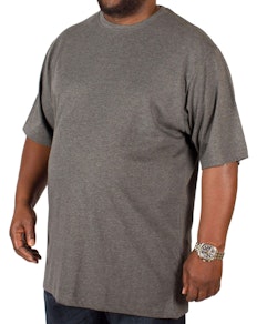 Bigdude Plain Crew Neck T-Shirt Charcoal Tall