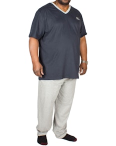 D555 Concorde V-Neck Pyjamas Navy/Grey