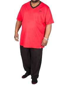 D555 Concorde V-Neck Pyjamas Red/Black