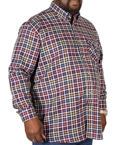 Cotton Valley Small Herringbone Print Check Shirt