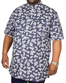 Espionage Pineapple Seersucker Shirt Navy