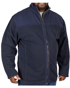 KAM Full Zip Top Navy