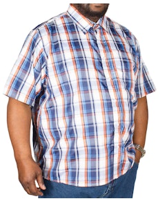 Pierre Roche Short Sleeve Check Shirt Mid Rust