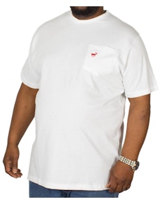Bigdude Signature Pocket T-Shirt White/Red Tall