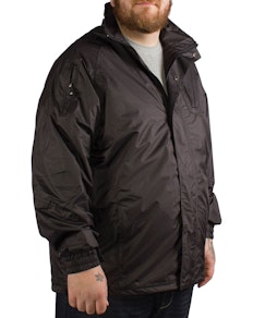 KAM Black Waterproof Rain Jacket